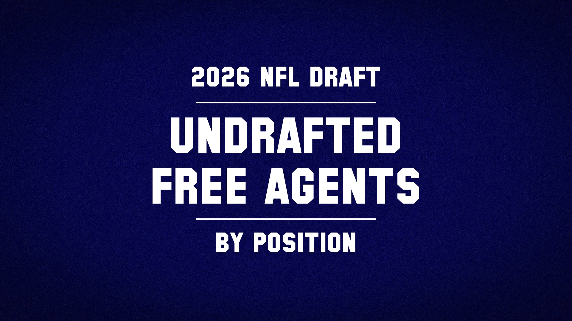 You are currently viewing Best Undrafted Free Agents | 2026 NFL Draft